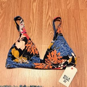 Billabong Multicolor Floral Bikini Top Never Worn New with tags